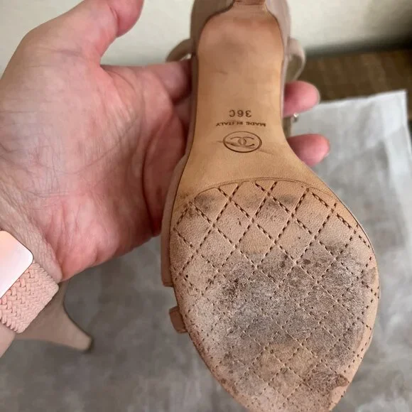 Chanel Suede Heels - Size 36 - Picture 10 of 11